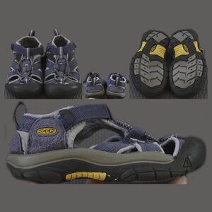 KEEN Venice H2 Sandals Girls Size US 10 UK 9 EUR 27/28, Blue / Grey